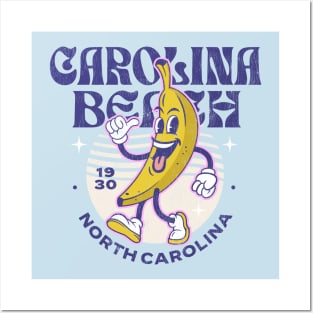 Carolina Beach, NC Summertime Vacationing Strutting Banana Posters and Art